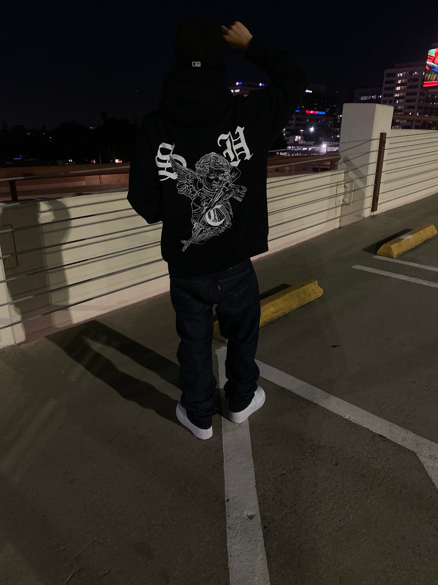 BLACK SHC HOODIE- ANGEL