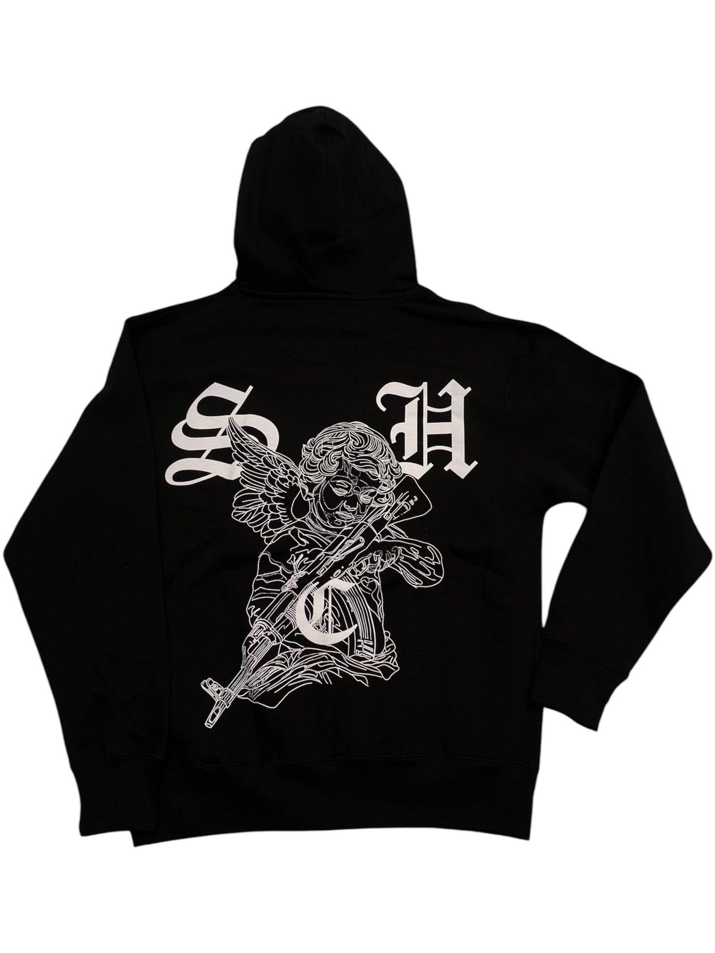 BLACK SHC HOODIE- ANGEL